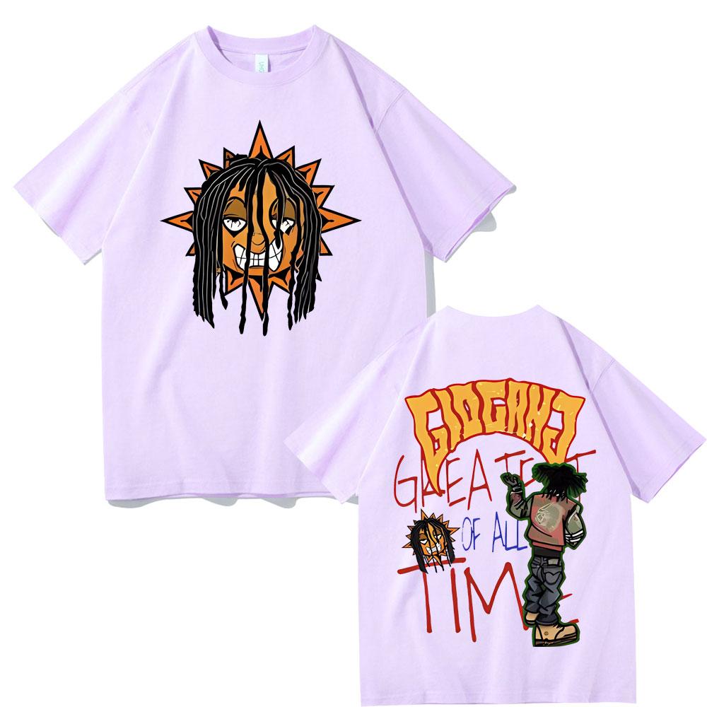 Rapper Chief Keef T-Shirt Unisex Damen Mode Hip Hop T-Shirt Oversized Kurzarm Unisex Lässig Reine Baumwolle T-Shirts Streetwear