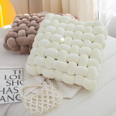 Ins Knotted Hand Knitted Cushion Sofa Cushion Tatami Window Fart Cushion Office Sedentary Chair Cushion Car Cushion Sofa Pillow