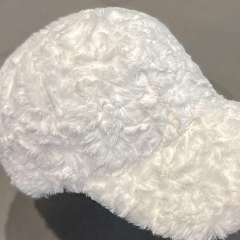 Lamb Wool Cap Children's Autumn and Winter Thickened Warm Sunshade Baseball Cap