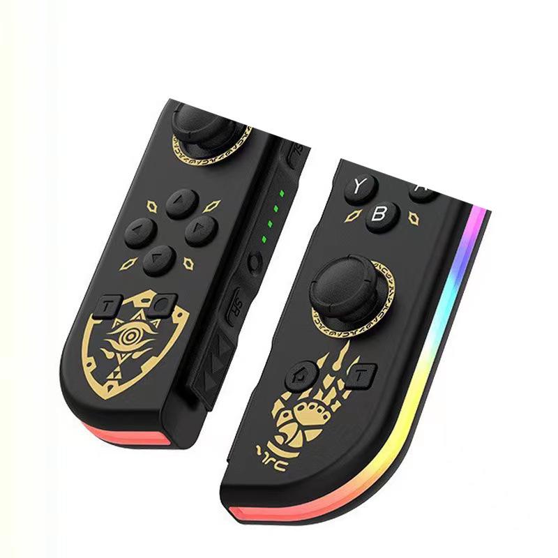 Joycon-style RGB Wireless Bluetooth Game Controller with Switchable Left and Right Small Handles for NS.