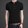 Sommer Koreanischer Stil Einfarbig Stehkragen Herren Kurzarm Poloshirt