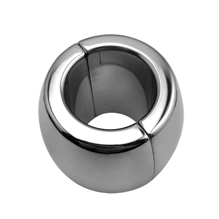 Metal Stainless Steel Magnet Scrotum Bondage Pendant Ring Penis Delay Ring Adult Sex Product