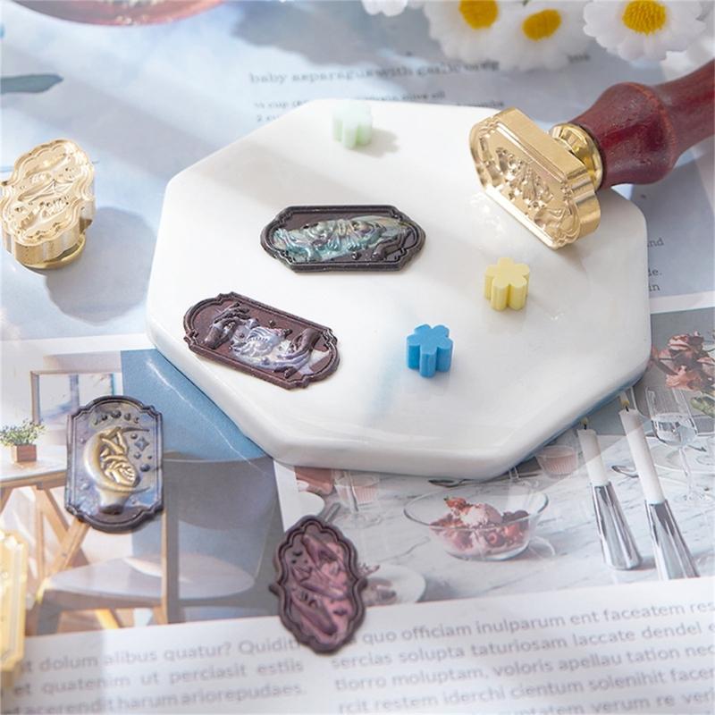 Wax Seal Stamp Head for Valentine Card Wedding Invitation Envelope, Exquisite Pattern Wax Seal Stamp Head