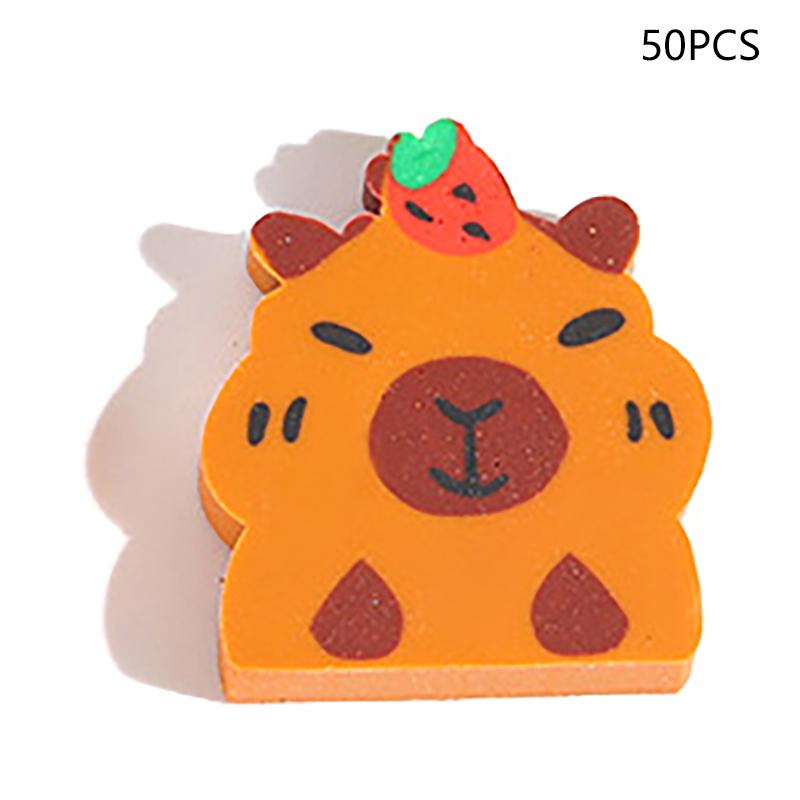 50 Buc Gume de Șters Creion Animale Desene Animate Creative Drăguțe Capibara Gume de Șters Kawaii Articole de Birou Papetărie Studențească Cadouri