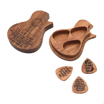 Pick Collector Guitar Storage Box with 3 Picks Handmade Unique Practical Plectrum Container