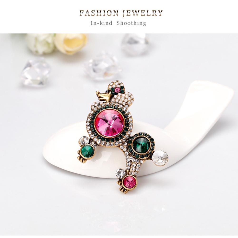 Women Lady Fashion Cartoon Lovely Colorful Dog Puppy Brooch Clothing Accessories