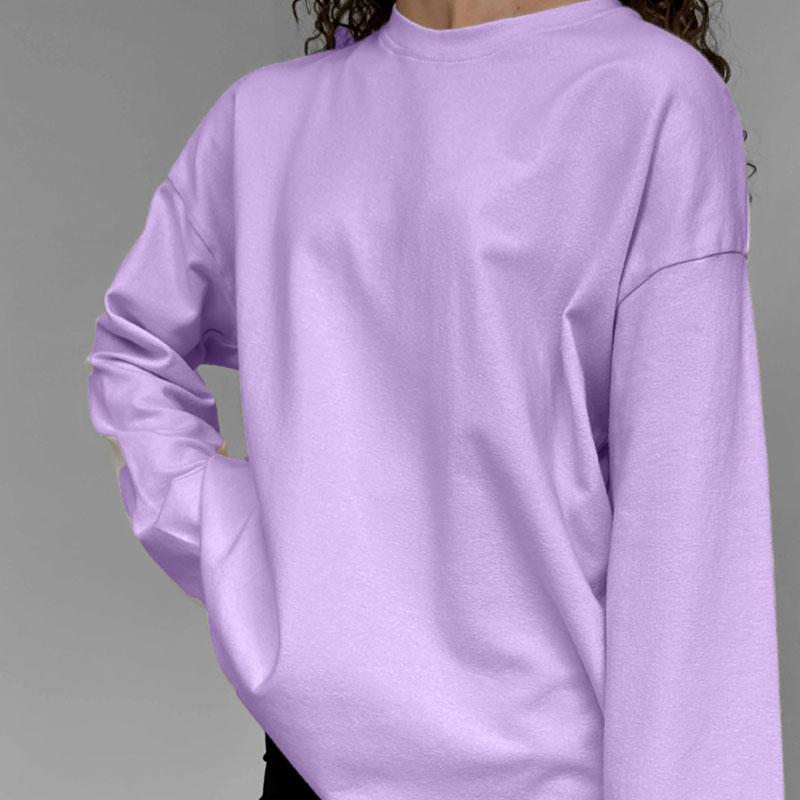 2025 spring and autumn new European and American style pure cotton long-sleeved T-shirt women's comfortable casual all-match loose top kj3316