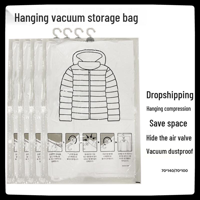 Vacuum Compressed Hanging Down Jacket Dust Cover Bag