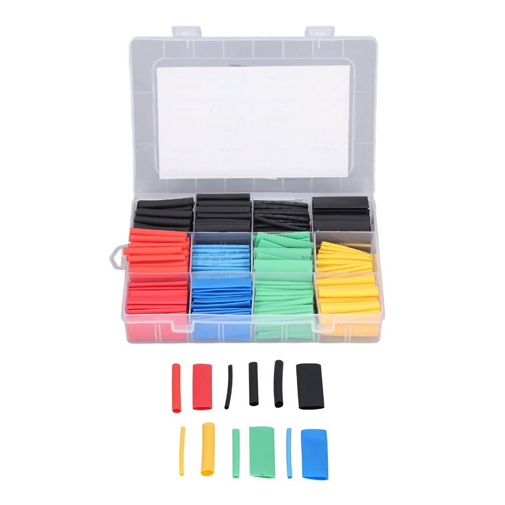 530Pcs Insulation Heat Shrink Tubing Kit 2:1 Shrink Ratio Heat Shrinkable Sleeve  Marine