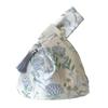 Japanese Pattern Yukata Drawstring Small Small Handheld Pouch [Samcos] Pouch, Bag, Bag, One-Handed Handbag, Handbag, Bag, (Blue)