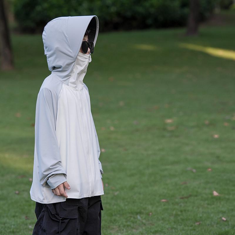 Children's sunscreen clothing 1011 new summer ice silk light boys and girls baby brim removable sunscreen clothing jacket