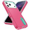 For iPhone 17 Pro Max Case Rugged Bumper Hybrid 3in1 Candy Color Shockproof Phone Stand Cover For iPhone 16 15 14 13 Pro Max 17e 16e