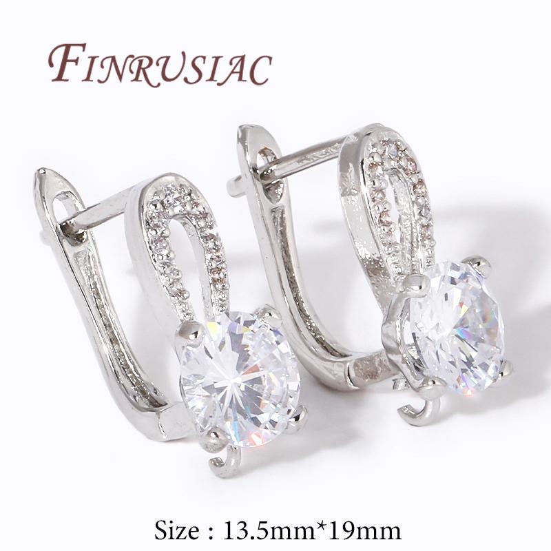 Fasteners For Earrings 18K Gold Plated Brass Earring Hooks Earwires French Crystal Earring Fixtures,DIY Jewelry Making Supplies