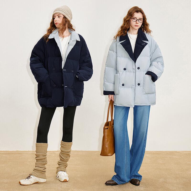 ChuYu Women's Reversible Corduroy Down Jacket