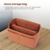 ABIYY-Home Storage Bag Purse Organizer Felt Insert Bag Makeup Organizer Inner Purse Portable Cosmetic Bags Storage Tote Coffee M