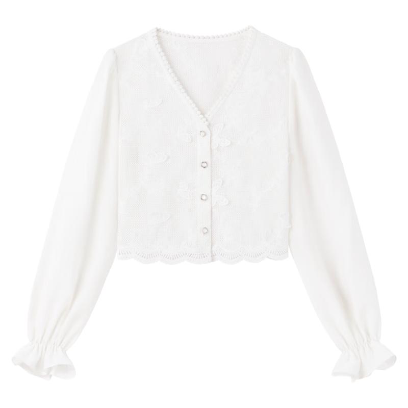 

Qiushui Yiren Butterfly Embroidery Lace Two-Piece Set M