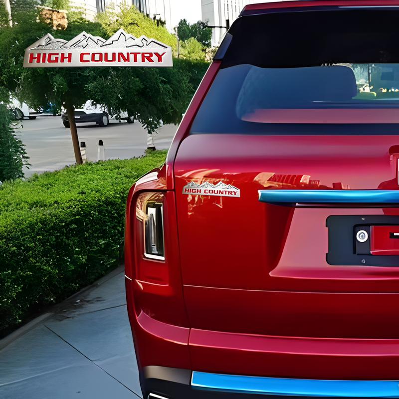 HIGH COUNTRY 3D Zinc Alloy Car Sticker Suitable for Chevrolet, Jeep, Dodge and Ford Modified Snow Mountain Metal Car