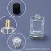 Square Transparent Glass Perfume Bottle - 25ml/50ml Spray & Water Replenishment