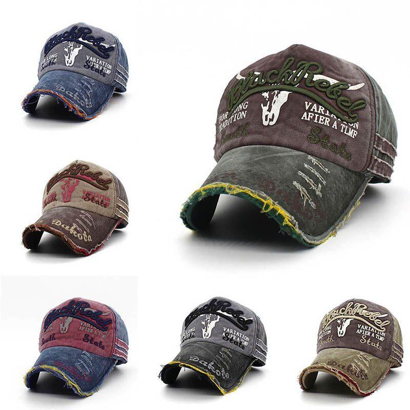 Unisex Vintage Baseball Cap Men Women Adjustable Denim Distressed Trucker Hat