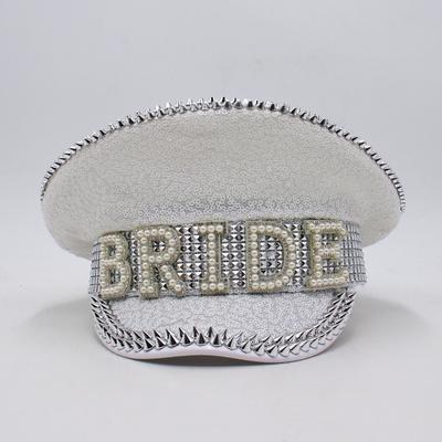 Party Diamond-Encrusted European And American Wedding Hat Handmade Pearl Rivet Big Cap Spot Performance Hat