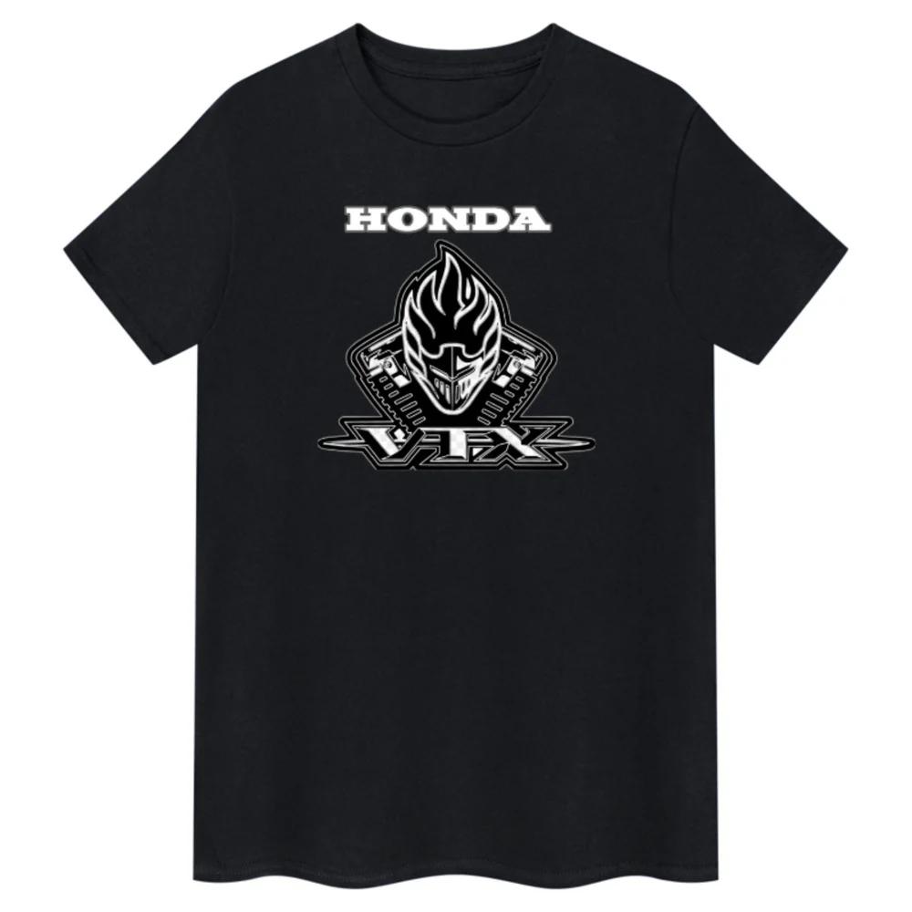 Honda Mens and Womens Tshirt Summer New Cotton Tee Honda VTX Logo Shortsleeved Spring Autumn Y2k Motorcycle Cycling Top