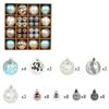 44pcs Christmas Decoration Balls Christmas Tree Hanging Balls Snowflake Balls