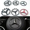 2025 Hot 52mm 58mm ABS Chrome Black Star Logo Mercedes Steering Wheel Logo Sticker For Mercedes Benz C E S Class W253 Emblem Acc