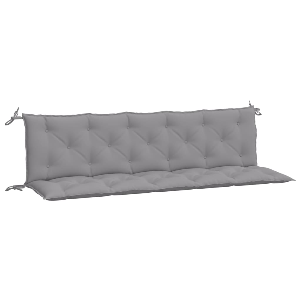 Garden Bench Cushions 2 Pcs Grey 180x50x7 cm Oxford Fabric