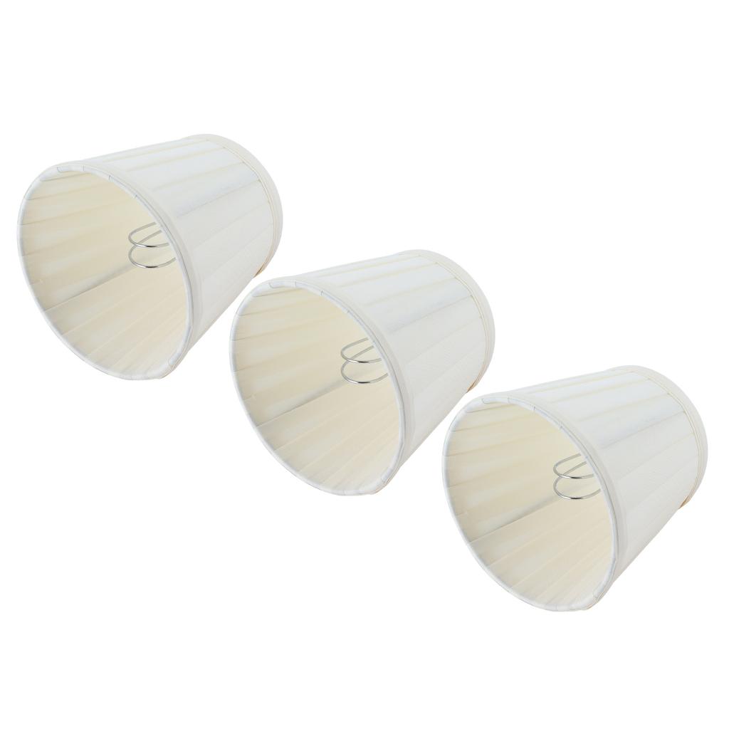 3PCS E14 Clip On Lamp Shade Candle Chandelier Fabric Lampshade for Hotel KTV Decor