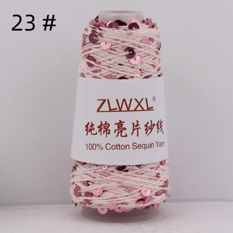 1000g /3200M 100% Cotton Yarn 6mm+3mm Special Sequin Yarn DIY Knitted Garment Accessories Rag Doll Knitting Yarn