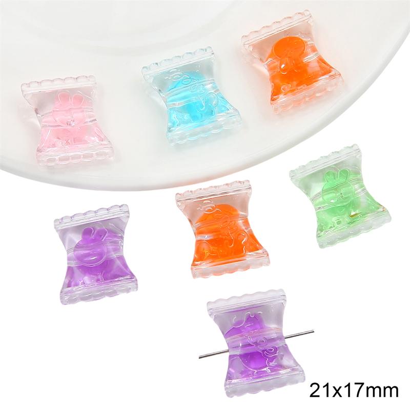 Acrylic Candy Beads Loose Spacer Beads for DIY Jewelry 10pcs