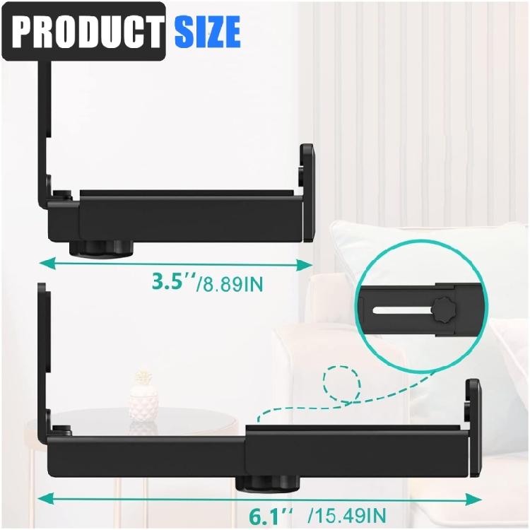 Anti Slip Metal Speaker Wall Mount Bracket Sturdy Construction Easy Setup Speaker Brackets for Home Theater Studio