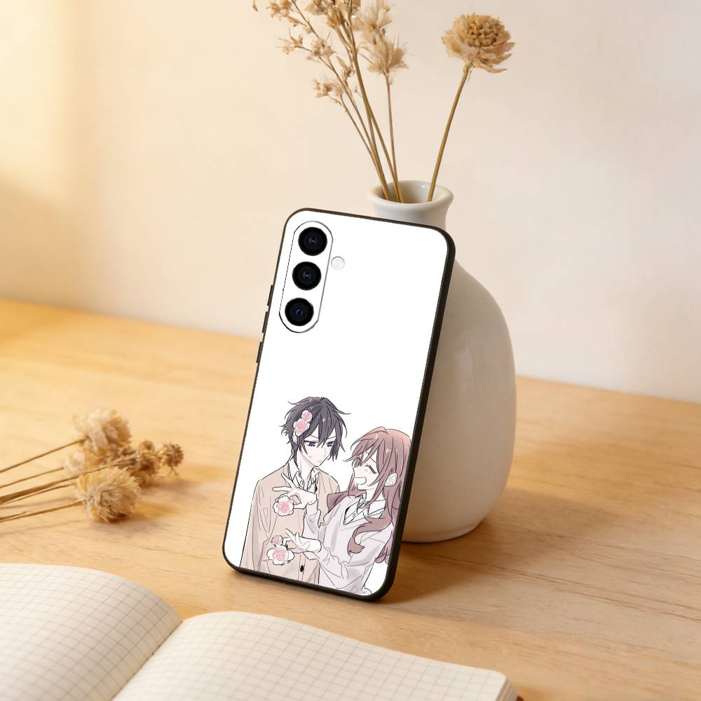 

Horimiya Phone Case Black Silicone Soft For Samsung Galaxy A73,A72,A71,A70,A53,A52,A51 Samsung a20s