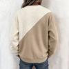 Women's Color Block Long Sleeve Casual Cargo Pocket Sweatshirt