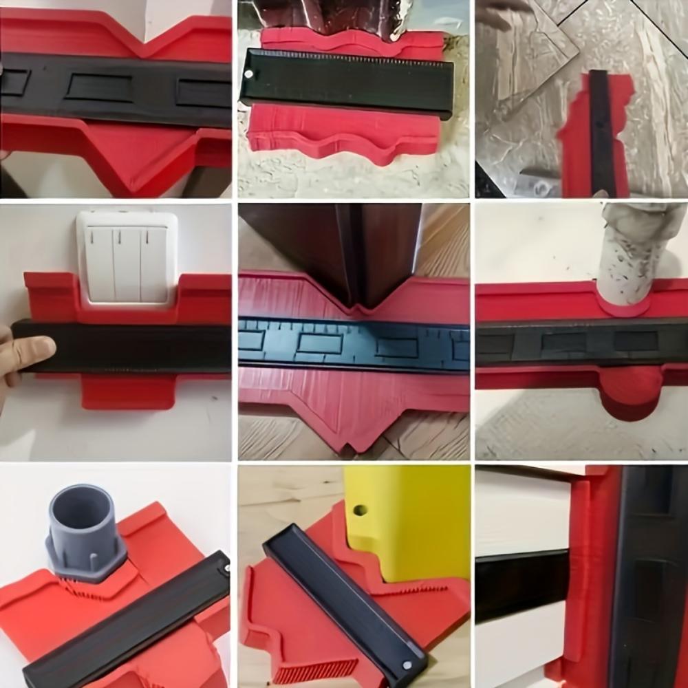 Adjustable Profile Gauge Replicator - Precision Irregular Shape and Angle Measurement Tool, Durable ABS Plastic Ruler, Suitable for Woodworking,Carpet