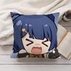 Xiangling Cute Genshin Impact Cushion Cover Silky Short Plush Invisible Zipper Dustproof Sofa Pillow Case For Home Decor