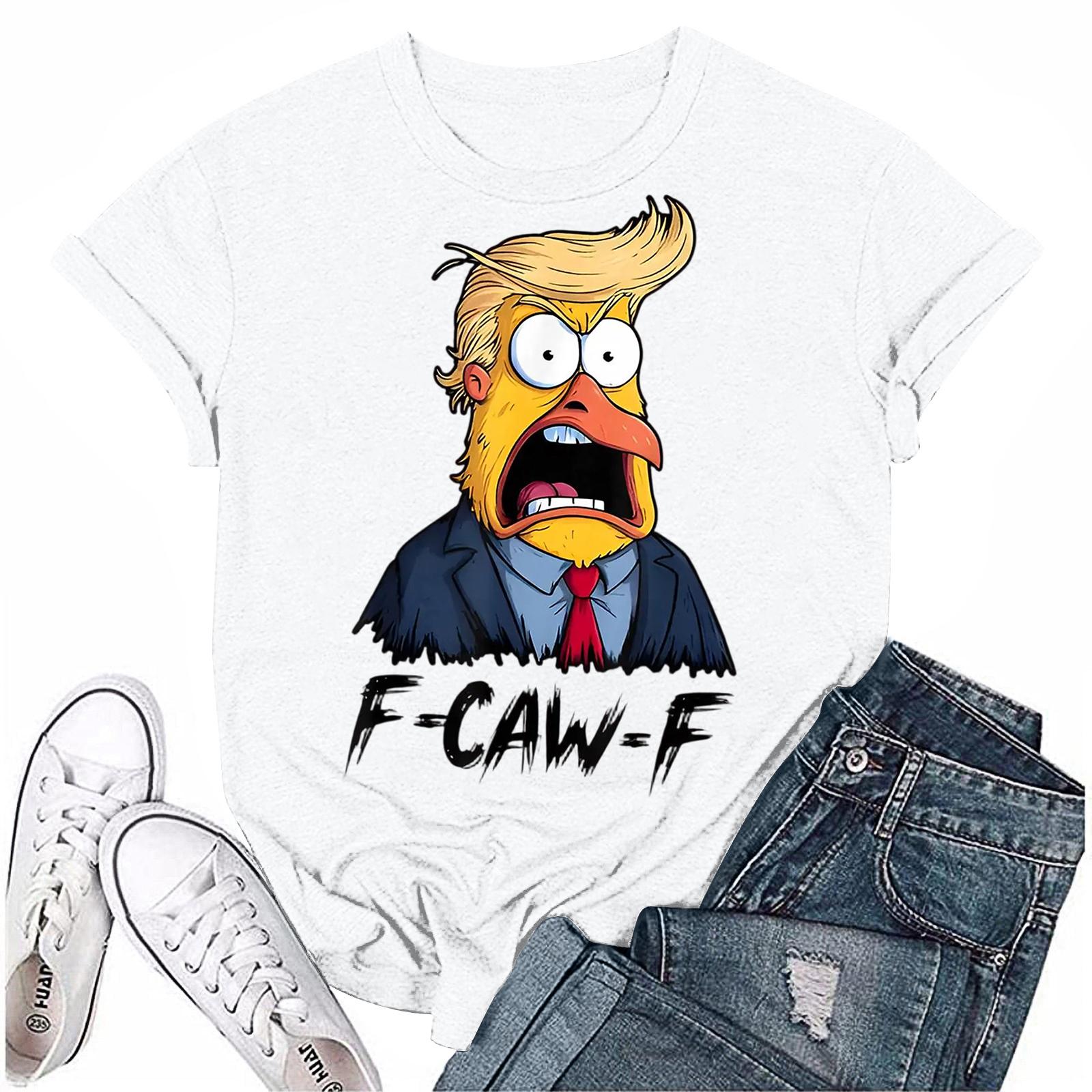 

Женский топ с круглым вырезом и короткими рукавами с 2D-принтом XL белый