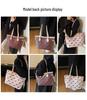 Cherry Print Denim Handbag - High-Quality, Large Capacity Commute Tote Shoulder Bag, 2025 Fashion.