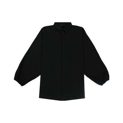Button Down Shirt Jet Black Men Tops 186BT234020F