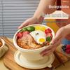 1200ml Disposable Round Meal Bowls with Lids (50-Pack)