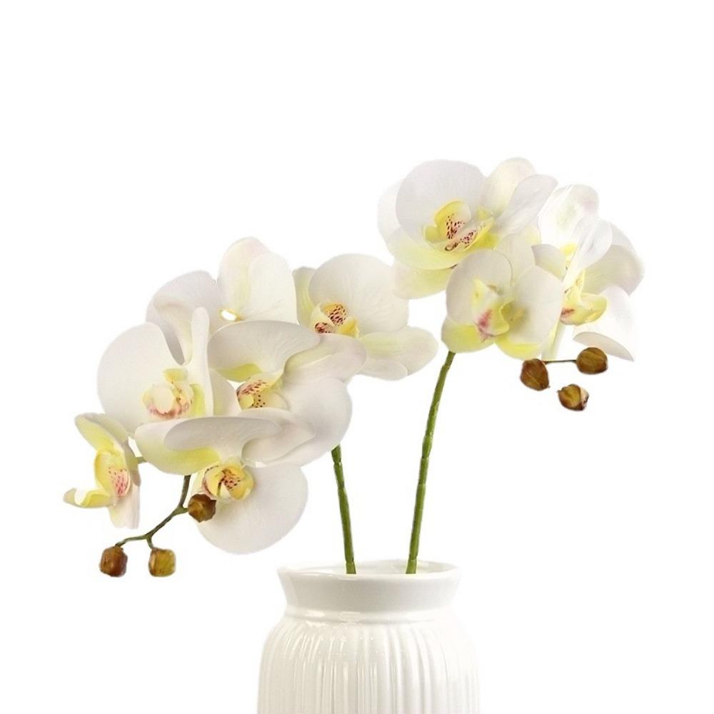 3D Real Touch Schmetterlingsorchidee Blumenarrangement Künstlicher Blumensprühstrauß für Hochzeitsstrauß Heimvase Partydekoration