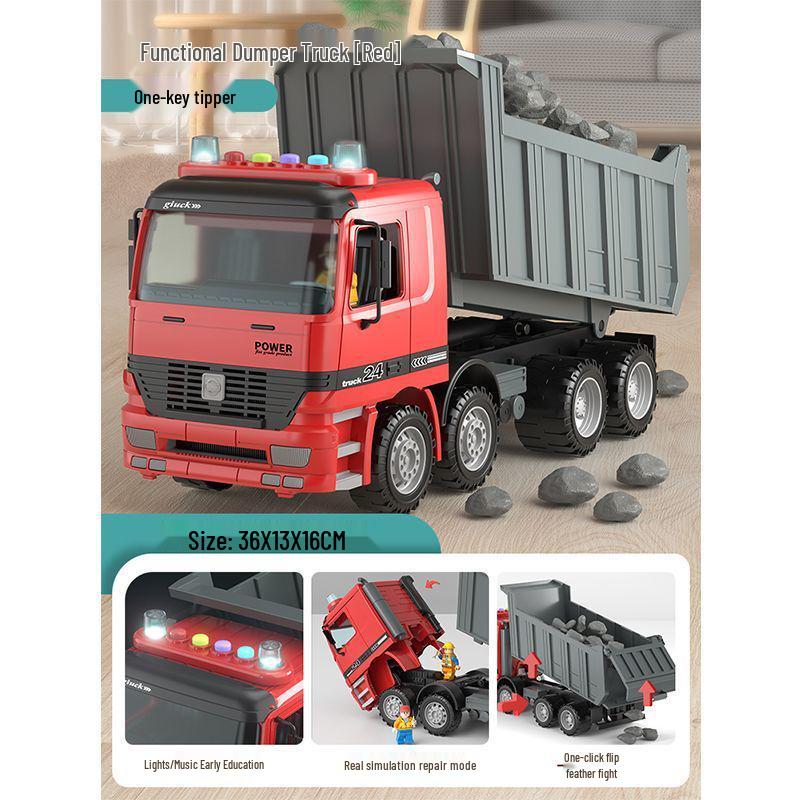 

Очень большой мусоровоз со светом и музыкой, обучающая модель экскаватора для детей