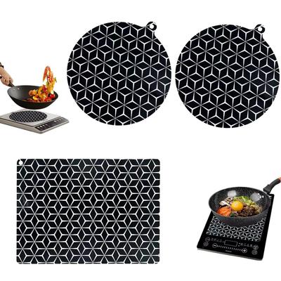 Silicone Induction Cooktop Mats Heat Resistant Nonslip Induction Cooktop Protector Reusable Easy Cleaning Waterproof Cooktop Mat