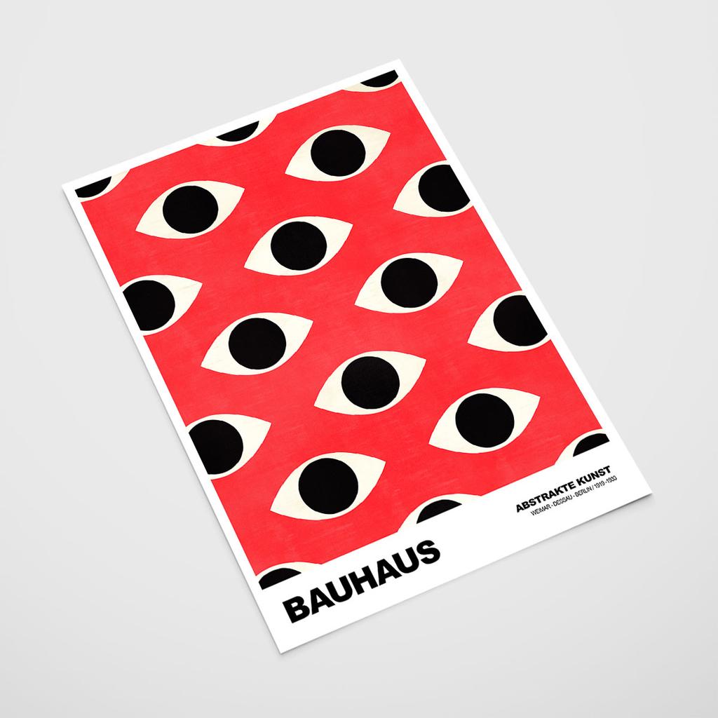 Bauhaus Eyes Pattern Poster