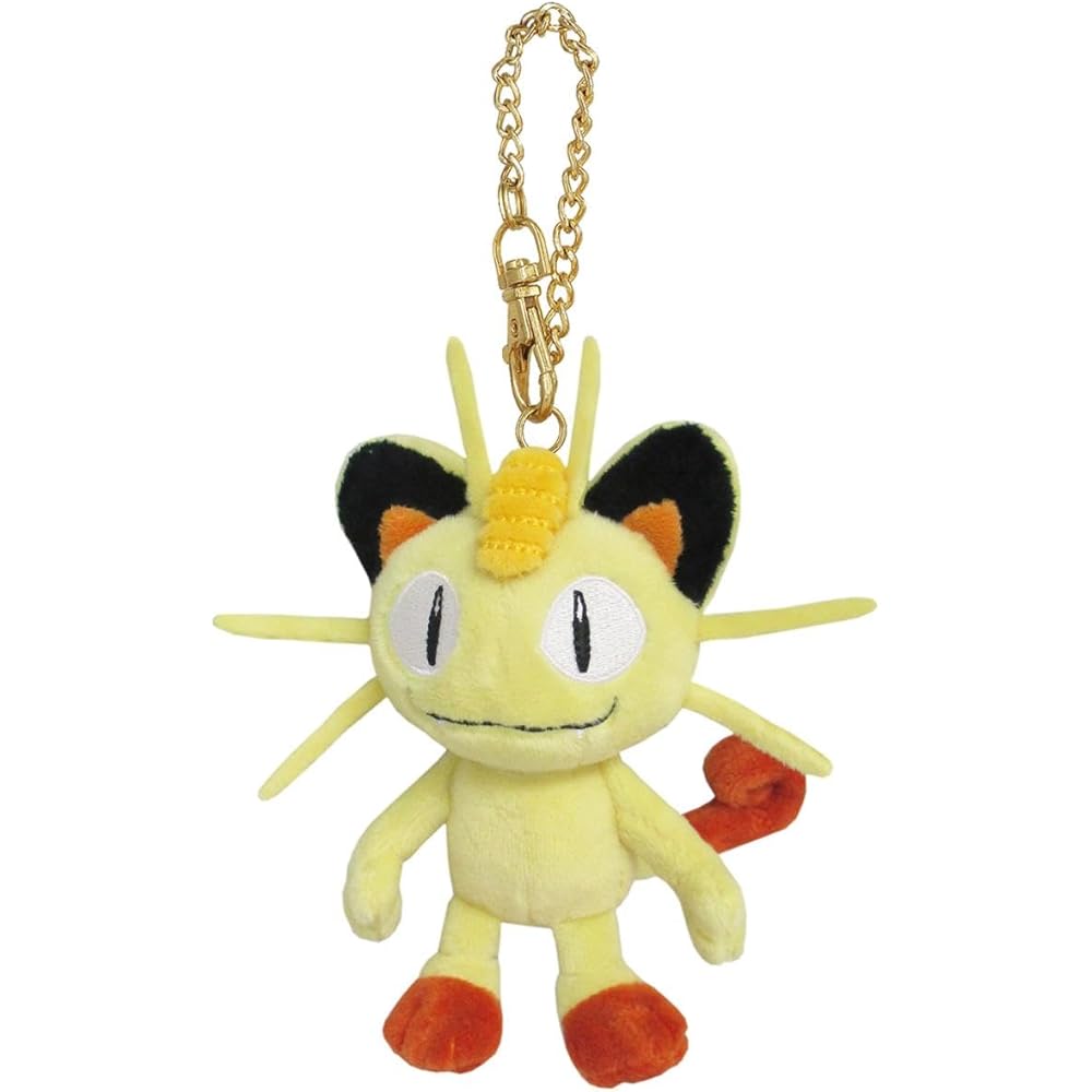 Pokemon All Star Collection Meowth Plush Toy 11cm Height Soft Stuffed Animal