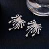 Fireworks Pearl Zircon Earrings 1011 New Dongdaemun High-end French Stud Earrings Women Niche Design Earrings Women