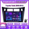 Android Car-Play Car Radio For Toyota Yaris 2005-2012 Multimedia Player Head Unit Stereo GPS Navigation BT WIFI,2+64GB