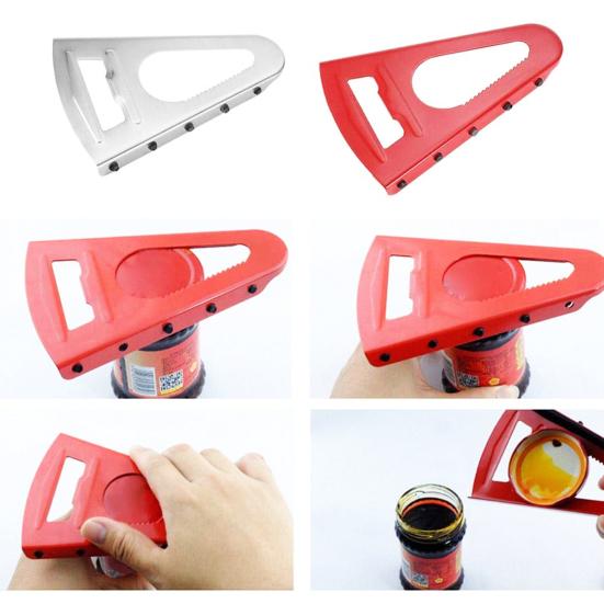 Home Gourd-shaped Can Opener Jar Bottle Wrench Non-Slip Twist Cap Grip Corkscrew