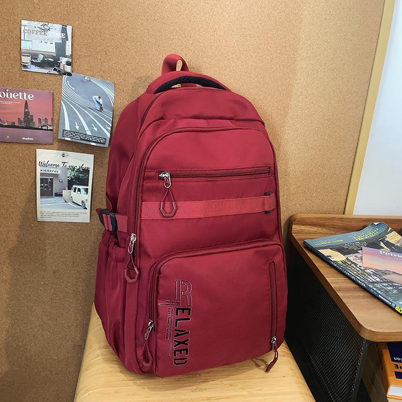 Unisex Casual Backpack With Letter Pattern And Large Capacity For Travel School