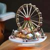 2D Flat Ferris Wheel Sculpture with Base Christmas Home Decoration Desktop Sign Acrylic Figurine Tiered Tray Ornament